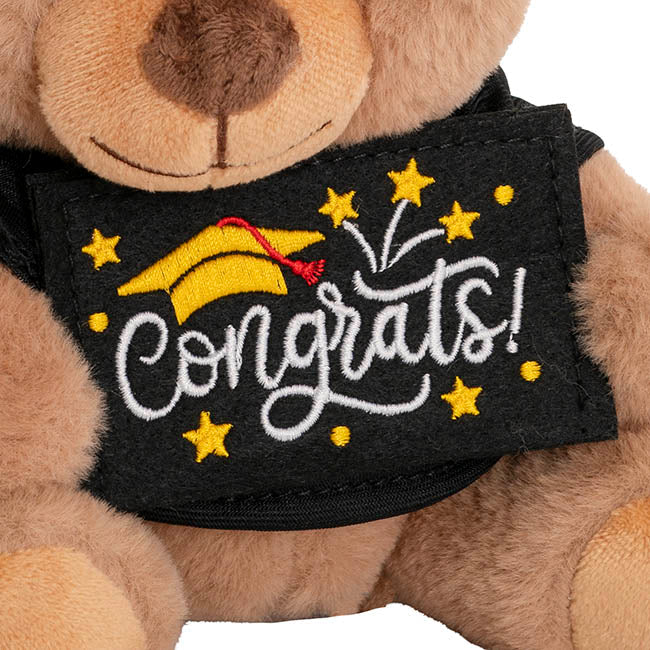 Graduation Teddy Bear Arnold with Congrats Sign Brown (25cmST)
